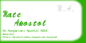 mate apostol business card